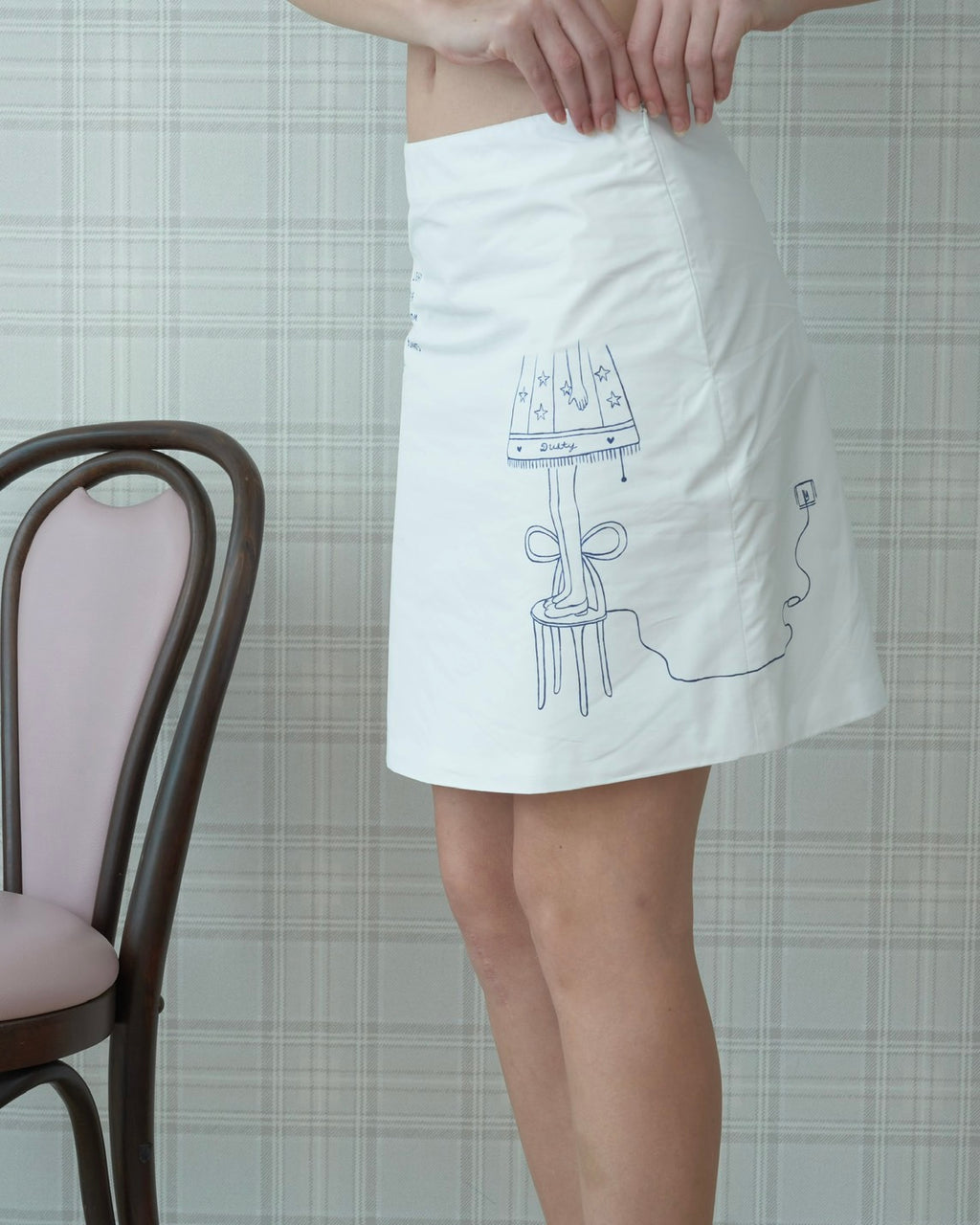 Dusty Lamp Skirt (hand painted)