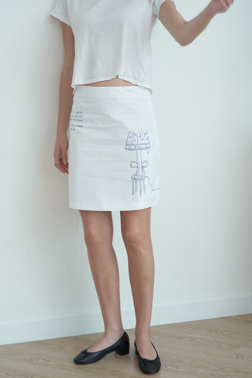 Dusty Lamp Skirt (hand painted)