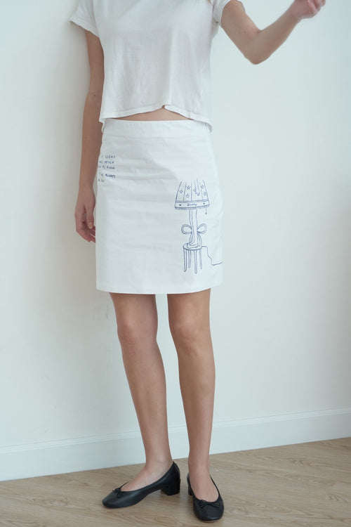 Dusty Lamp Skirt (hand painted)